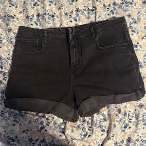 Women's Black Denim Shorts